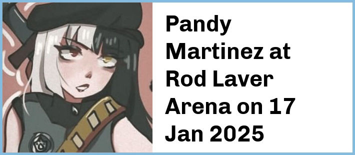 Pandy Martinez at Rod Laver Arena in Melbourne