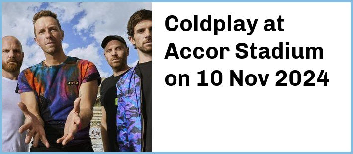 Coldplay at Accor Stadium in Sydney Olympic Park