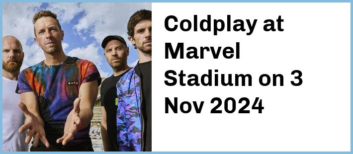 Coldplay at Marvel Stadium in Melbourne