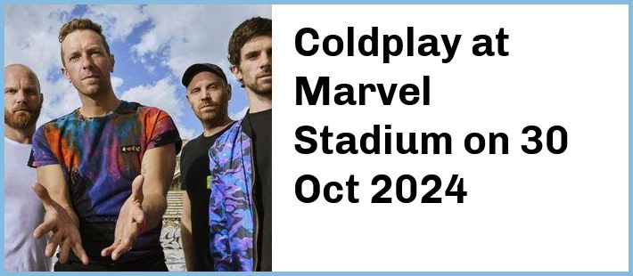 Coldplay at Marvel Stadium in Melbourne