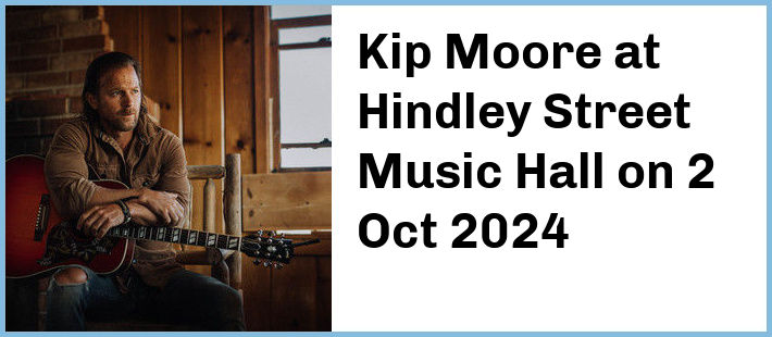 Kip Moore at Hindley Street Music Hall in Adelaide