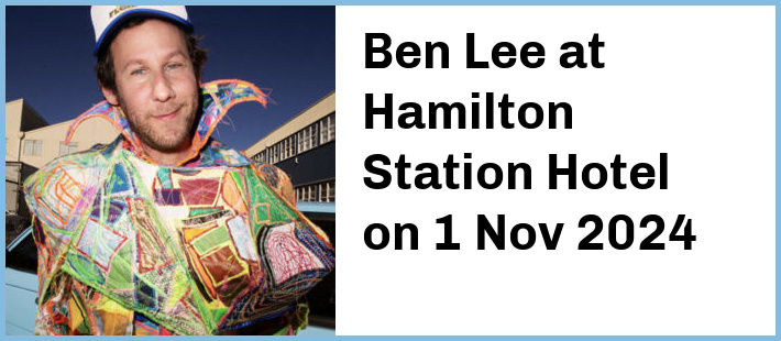 Ben Lee at Hamilton Station Hotel in Newcastle