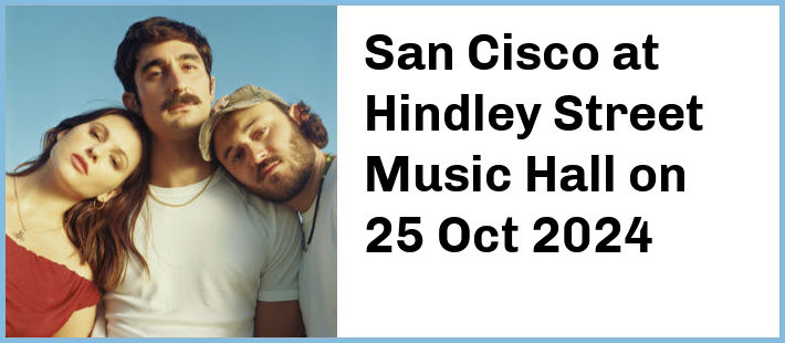 San Cisco at Hindley Street Music Hall in Adelaide