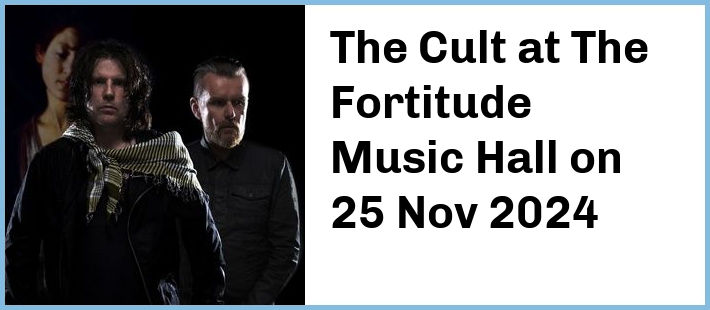 The Cult at The Fortitude Music Hall in Brisbane