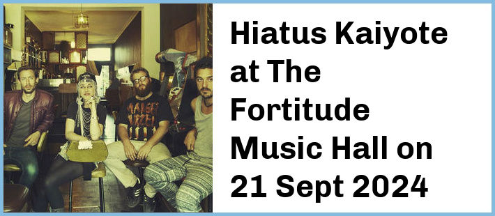 Hiatus Kaiyote at The Fortitude Music Hall in Brisbane