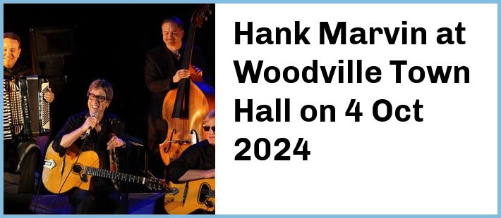 Hank Marvin at Woodville Town Hall in Woodville