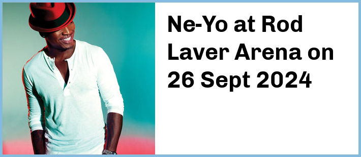 Ne-Yo at Rod Laver Arena in Melbourne