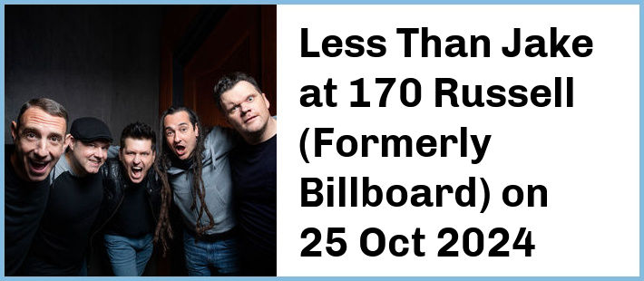 Less Than Jake at 170 Russell (Formerly Billboard) in Melbourne