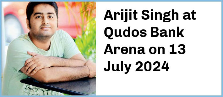 Arijit Singh at Qudos Bank Arena in Sydney Olympic Park