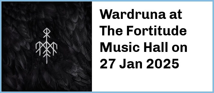 Wardruna at The Fortitude Music Hall in Brisbane