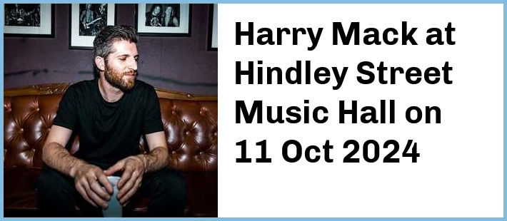 Harry Mack at Hindley Street Music Hall in Adelaide