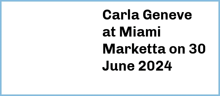 Carla Geneve at Miami Marketta in Gold Coast