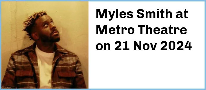 Myles Smith at Metro Theatre in Sydney