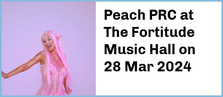 Peach PRC at The Fortitude Music Hall in Brisbane