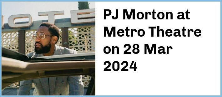 PJ Morton at Metro Theatre in Sydney