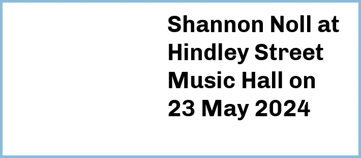 Shannon Noll at Hindley Street Music Hall in Adelaide