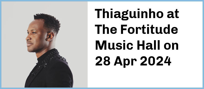 Thiaguinho at The Fortitude Music Hall in Brisbane
