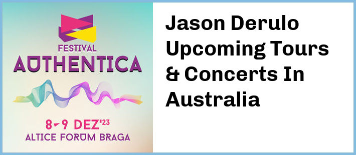 Jason Derulo Tickets Australia