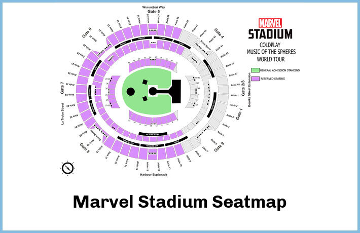 Marvel Stadium Seatmap