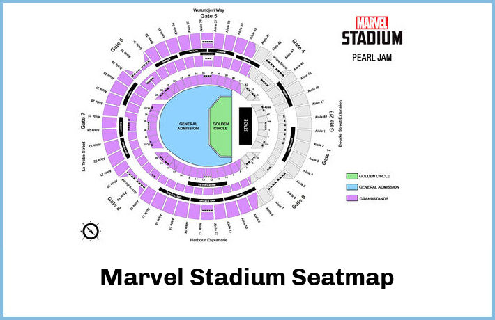 Marvel Stadium Seatmap