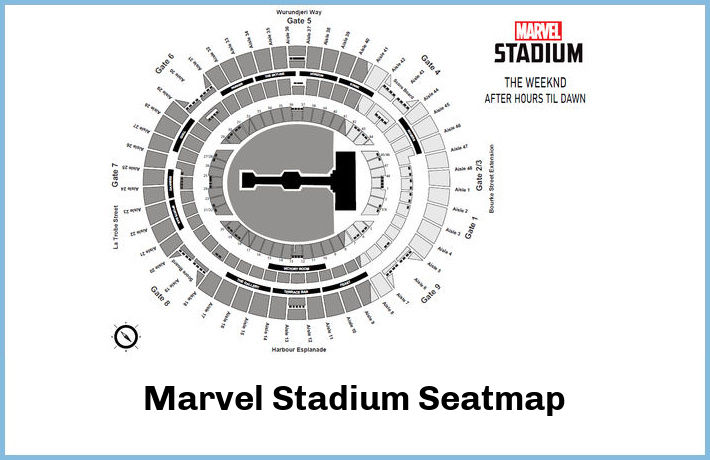 Marvel Stadium Seatmap