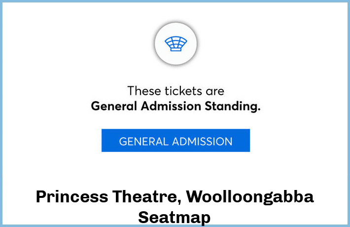 Princess Theatre, Woolloongabba Seatmap