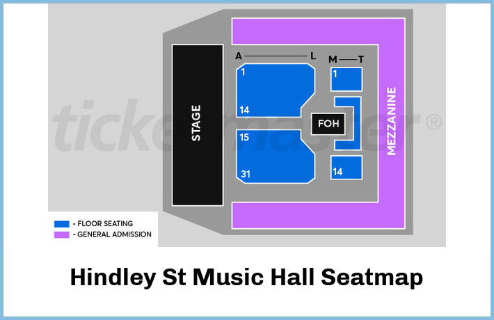 Hindley St Music Hall Seatmap