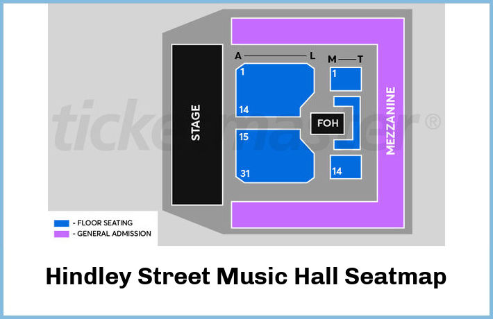 Hindley Street Music Hall Seatmap