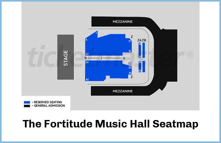 The Fortitude Music Hall Seatmap