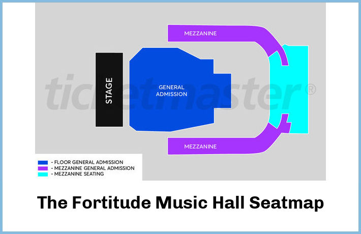 The Fortitude Music Hall Seatmap