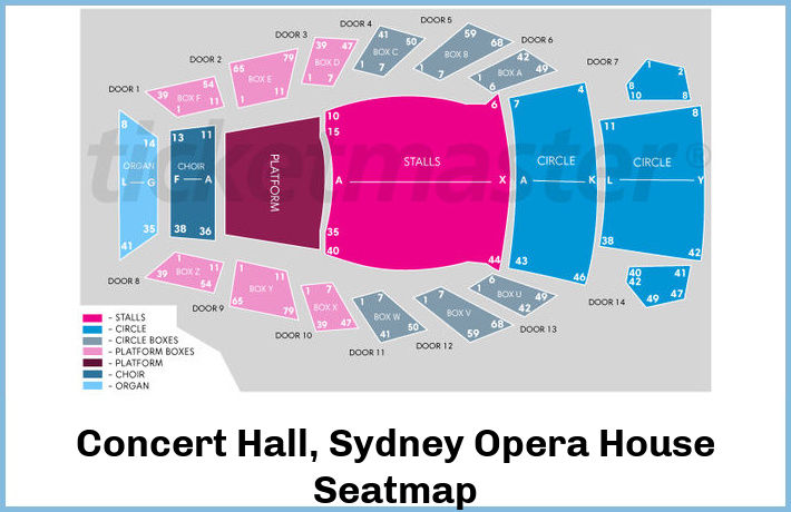 Concert Hall, Sydney Opera House Seatmap