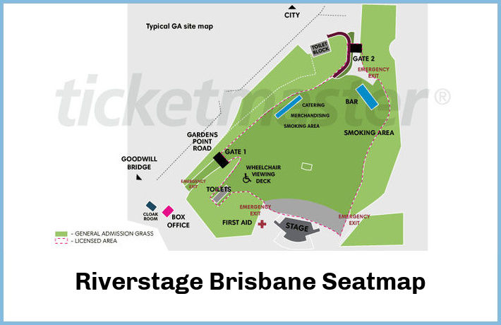 Riverstage Brisbane Seatmap