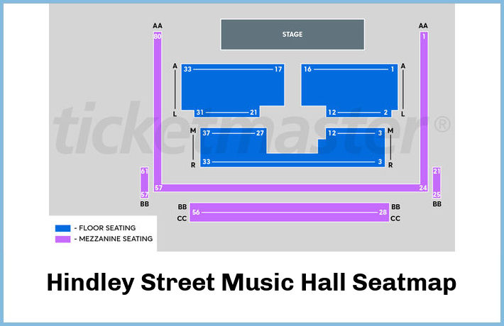Hindley Street Music Hall Seatmap