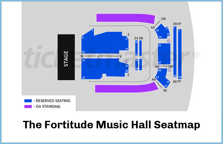 The Fortitude Music Hall Seatmap