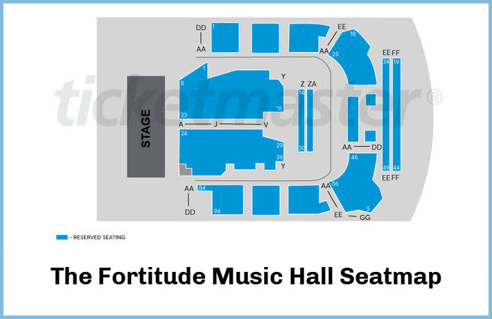 The Fortitude Music Hall Seatmap
