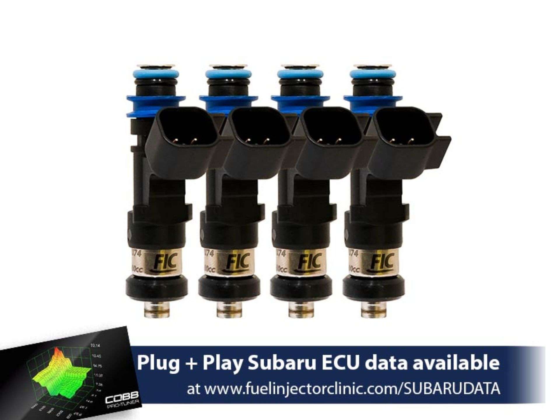 Picture of FIC1000cc Subaru WRX('02-'14)/STi ('07+) Fuel Injector Clinic Injector Set (High-Z)