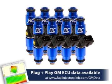 Picture of FIC1200cc (130 lbs/hr at OE 58 PSI fuel pressure) FIC Fuel Injector Clinic Injector Set for LS1 engines (High-Z)