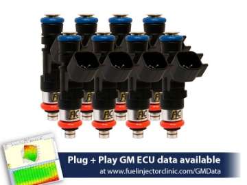 Picture of FIC445cc (50 lbs/hr at OE 58 PSI fuel pressure) FIC Fuel  Injector Clinic Injector Set for LS2 engines (High-Z)