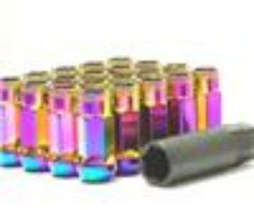 Picture of Wheel Mate Muteki SR48 Open End Locking Lug Nut Set of 4 - Pink 12x1-50 48mm