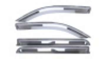 Picture of Putco 19-20 Ram 1500 - Quad Cab Set of 4 Element Chrome Window Visors