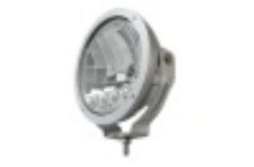 Picture of Putco HID Lamp w-3 LED DayTime Running Lights - 6in Silver Housing w- Clear Lens HID Off Road Lamps