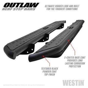 Picture of Westin 15-19 Chevrolet/GMC Colorado/Canyon Crew Cab Outlaw Nerf Step Bars