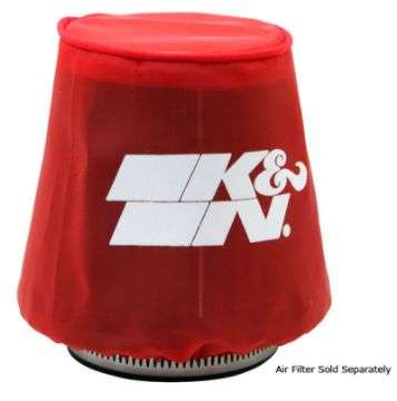 Picture of K&N Kawasaki - Yamaha - Sea Doo - Polaris Red Round Tapered Drycharger Filter Wrap 3in x4-5inx4in