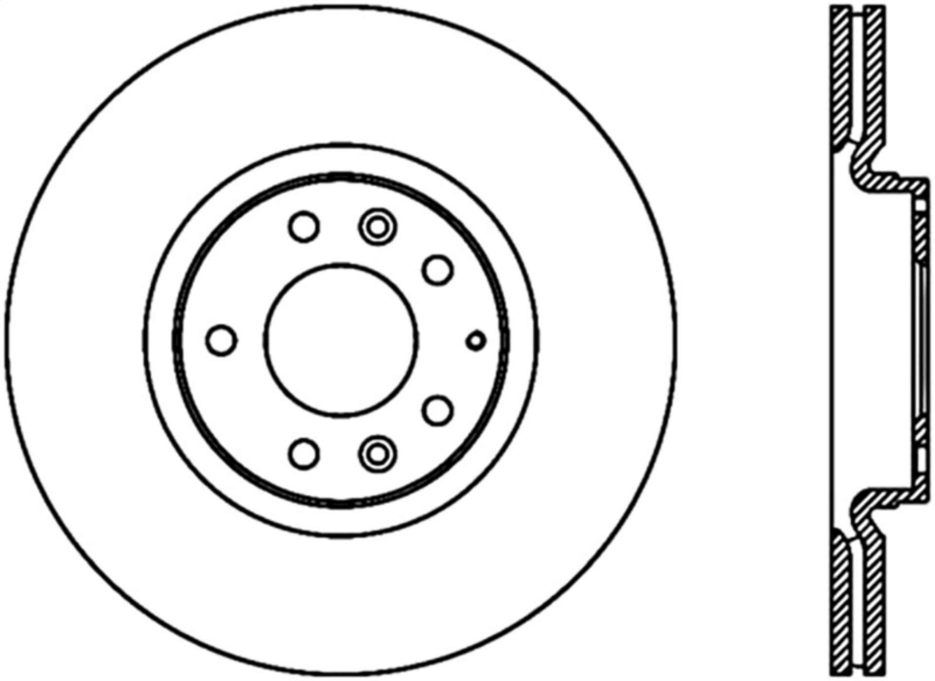 Picture of StopTech 06-07 Mazda6 Slotted & Drilled Left Front Rotor