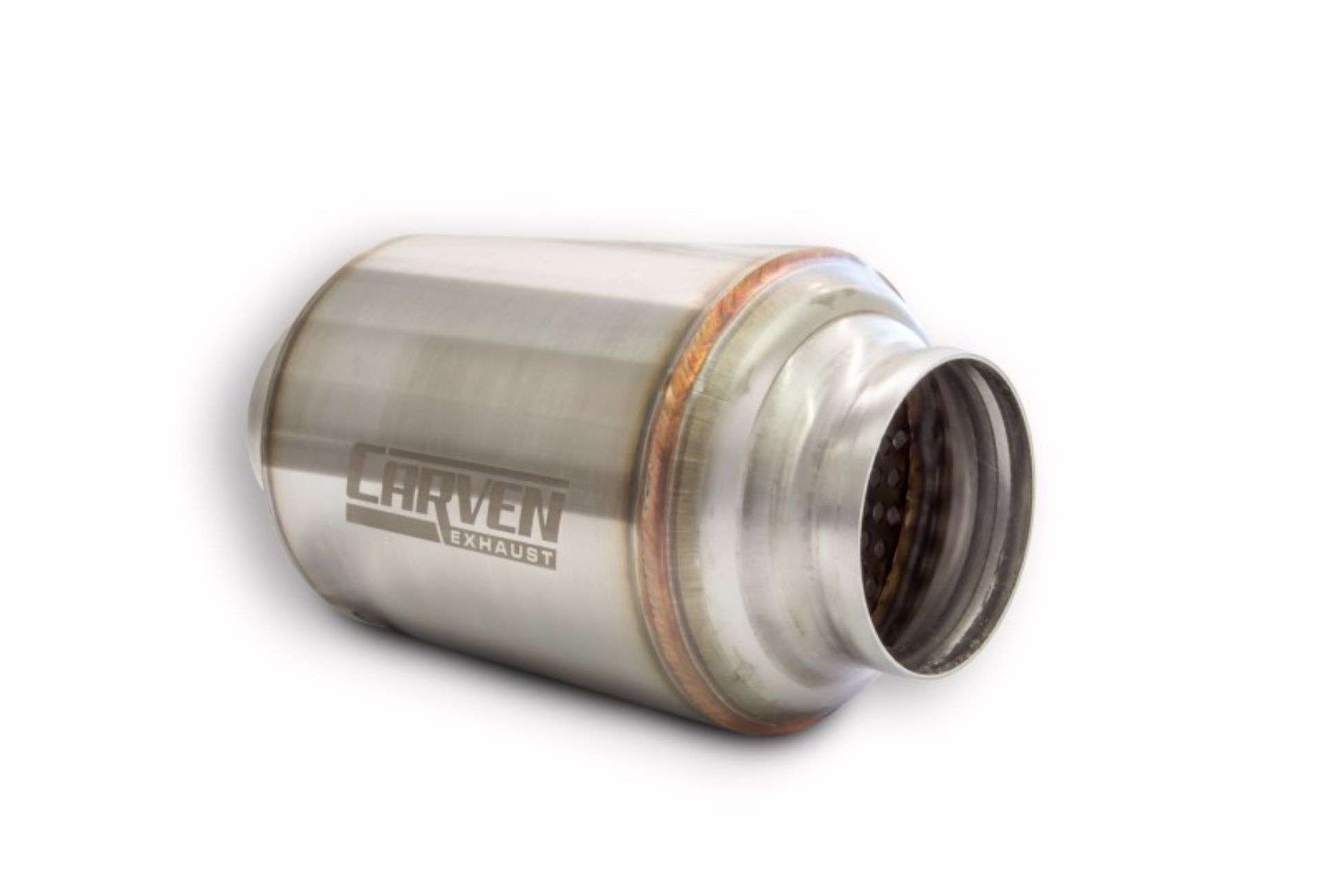 Picture of Carven Universal Carven-R Performance Muffler 304SS 3in. Inlet / 10.5in. OL / 5in. OD