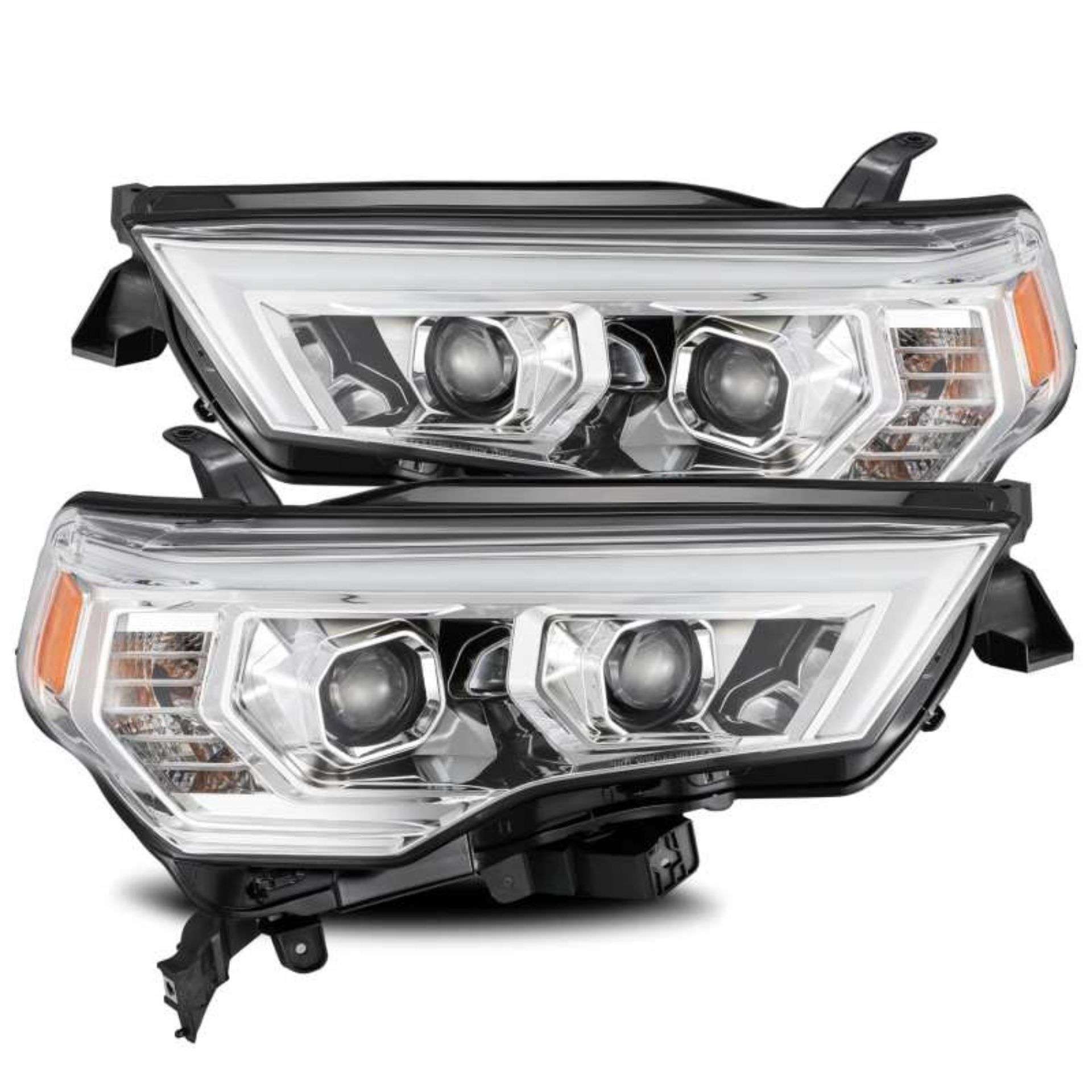 Picture of AlphaRex 14-20 Toyota 4Runner LUXX LED Proj Headlights Plank Style Chrome w/Activ Light/Seq Signal