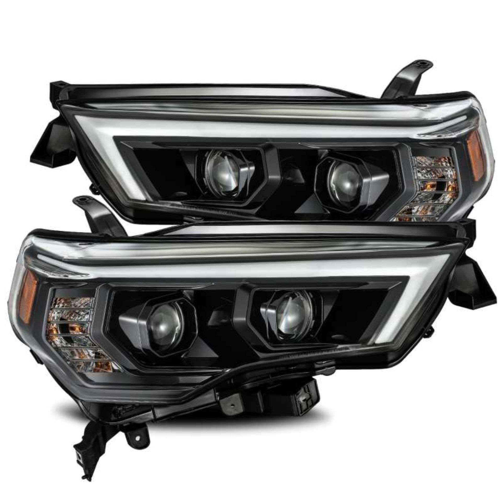 Picture of AlphaRex 14-20 Toyota 4Runner PRO-Series Projector Headlights Plank Style Alpha Black w-Seq Signal