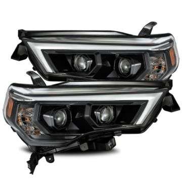 Picture of AlphaRex 14-20 Toyota 4Runner PRO-Series Projector Headlights Plank Style Alpha Black w-Seq Signal