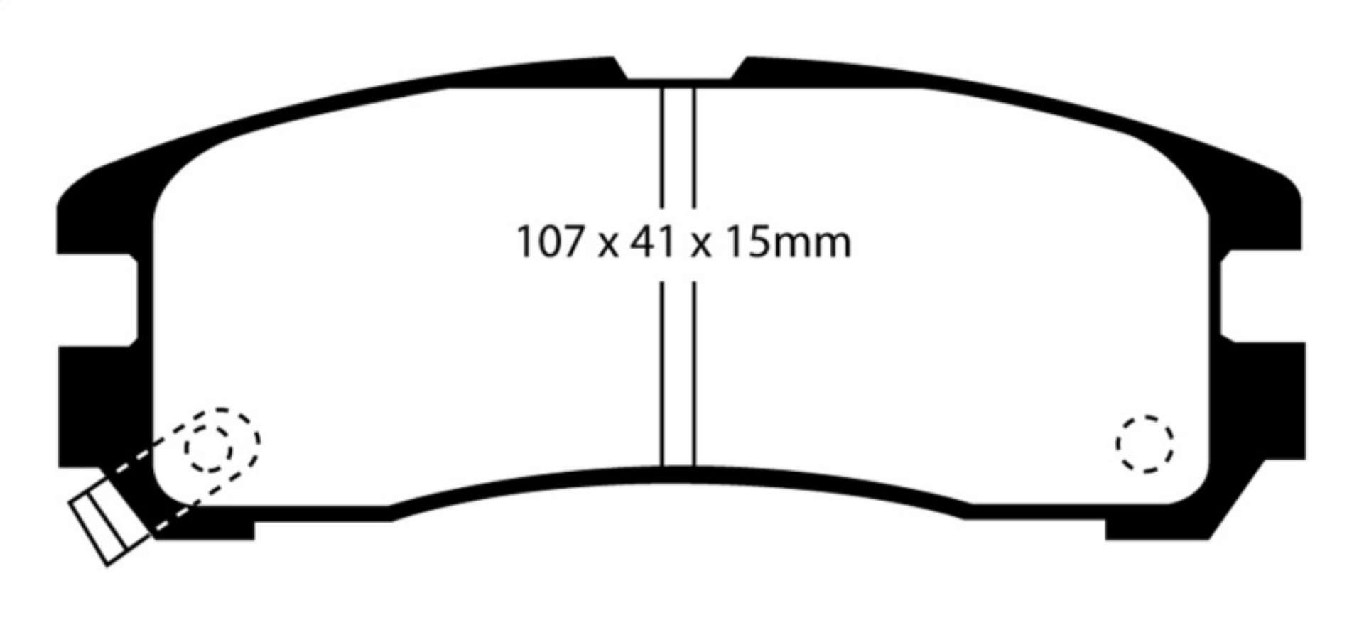 Picture of EBC 95-99 Chrysler Sebring Coupe 2-0 Yellowstuff Rear Brake Pads