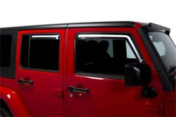 Picture of Putco 07-18 Jeep Wrangler JK - 4 Door Element Tinted Window Visors